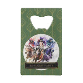 Elegantes Race Horse Derby Party Reiten Geldbeutel Flaschenöffner (Rückseite)