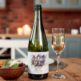 Elegantes Race Horse Derby Party Reiten Weinetikett