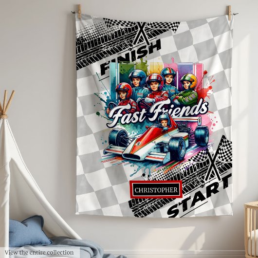 Elegantes Racing Blanket Sport Auto Boy Driving Fleecedecke
