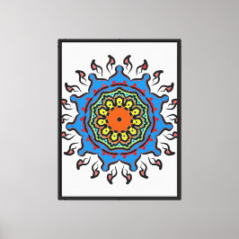 Elegantes radiales Mandala Leinwanddruck