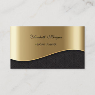 Elegantes, raffiniertes falsches Gold, schwarzer D Visitenkarte