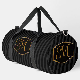 Elegantes, raffiniertes gestreiftes Monogramm Duffle Bag