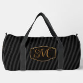 Elegantes, raffiniertes gestreiftes Monogramm Duffle Bag (Vorderseite)