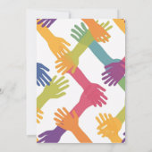 Elegantes Rainbow-farbenes Letters Pride Party Einladung (Rückseite)