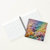 Elegantes Rainbow Floral Spiral einzigartiges Note Notizblock (Innenseite)