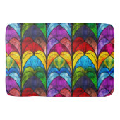 Elegantes Rainbow-gestanztes Glasmuster Badematte (Vorderseite)