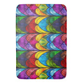 Elegantes Rainbow-gestanztes Glasmuster Badematte (Vorderseite Vertikal)