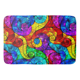 Elegantes Rainbow-gestanztes Glasmuster Badematte