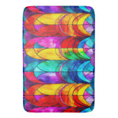 Elegantes Rainbow-gestanztes Glasmuster Badematte (Vorderseite Vertikal)
