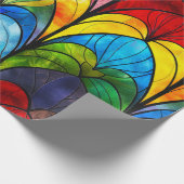 Elegantes Rainbow-gestanztes Glasmuster Geschenkpapier (Ecke)