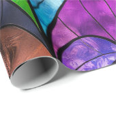 Elegantes Rainbow-gestanztes Glasmuster Geschenkpapier (Rolleneckpunkt)