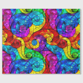 Elegantes Rainbow-gestanztes Glasmuster Geschenkpapier (Flach)
