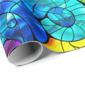 Elegantes Rainbow-gestanztes Glasmuster Geschenkpapier (Rolleneckpunkt)