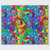 Elegantes Rainbow-gestanztes Glasmuster Geschenkpapier (Flach)