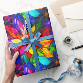 Elegantes Rainbow-gestanztes Glasmuster Geschenkpapier