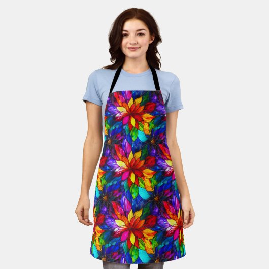 Elegantes Rainbow-gestanztes Glasmuster Schürze (Getragen)