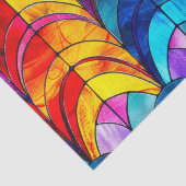 Elegantes Rainbow-gestanztes Glasmuster Seidenpapier (Detail)