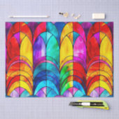 Elegantes Rainbow-gestanztes Glasmuster Seidenpapier (Handwerk)