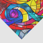 Elegantes Rainbow-gestanztes Glasmuster Seidenpapier (Detail)