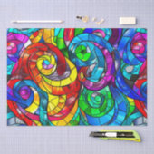 Elegantes Rainbow-gestanztes Glasmuster Seidenpapier (Handwerk)
