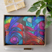 Elegantes Rainbow-gestanztes Glasmuster Seidenpapier (Geschenk)