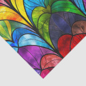 Elegantes Rainbow-gestanztes Glasmuster Seidenpapier (Detail)