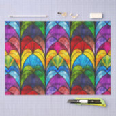 Elegantes Rainbow-gestanztes Glasmuster Seidenpapier (Handwerk)