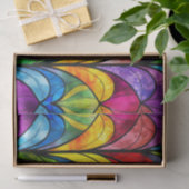 Elegantes Rainbow-gestanztes Glasmuster Seidenpapier (Geschenk)