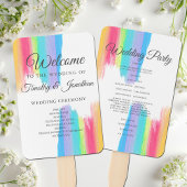Elegantes Rainbow-Hochzeitsprogramm Fächer