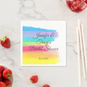 Elegantes Rainbow Personalisiertes lesbisches Brau Serviette (Beispiel)