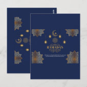 Elegantes Ramadan-Grußlicht Postkarte (Vorne/Hinten)