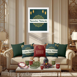 Elegantes Ramadan Mubarak Wurfkissen Kissen