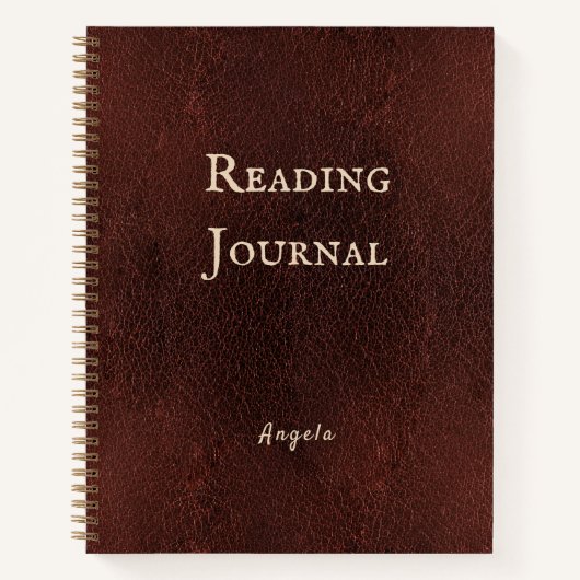 Elegantes Reading Journal-Personalisiert-Notebook Notizblock (Vorderseite)