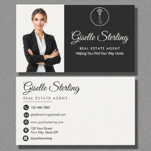 Elegantes Real Anwesen Agent Foto neutral Visitenkarte