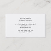 Elegantes Real Anwesen Ananas Logo Visitenkarte (Rückseite)