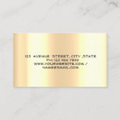 Elegantes Real Anwesen Gold gestreiftes Haus Dachz Visitenkarte (Rückseite)