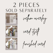 Elegantes Real Vellum Overlay QR Code Foto Hochzei Einladung