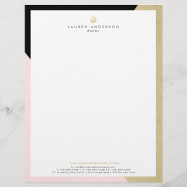 Elegantes Realtor Broker Letterhead Stationär Briefbogen