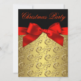 Elegantes Red and Gold Corporate Christmas Party Einladung