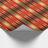 Elegantes Red and Gold Geschenkpapier (Ecke)