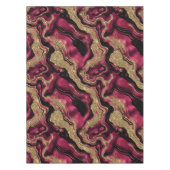 Elegantes Red and Gold Glitzer Agate Pattern Tischdecke (Vorderseite)