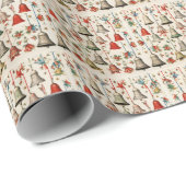 Elegantes Red and Gold Weihnachtsgeschenk Geschenkpapier (Rolleneckpunkt)