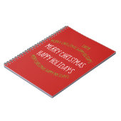 Elegantes Red Beautiful Christmas Foto Note Book Notizblock (Linke Seite)