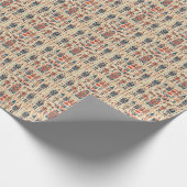 Elegantes Red & Blue Nutcracker Wonderland Geschenkpapier (Ecke)