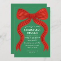 Elegantes Red Bow Christmas Party -