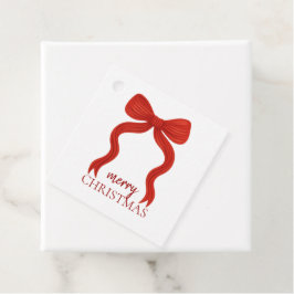 Elegantes Red Bow Christmas Party - Geschenkanhänger