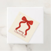 Elegantes Red Bow Christmas Party - Geschenkanhänger (Beispiel)