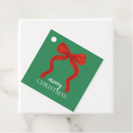 Elegantes Red Bow Christmas Party - Geschenkanhänger