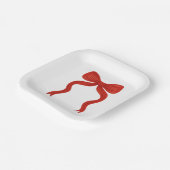 Elegantes Red Bow Christmas Party - Pappteller (Gewinkelt)