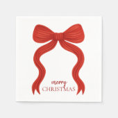 Elegantes Red Bow Christmas Party - Serviette (Vorderseite)